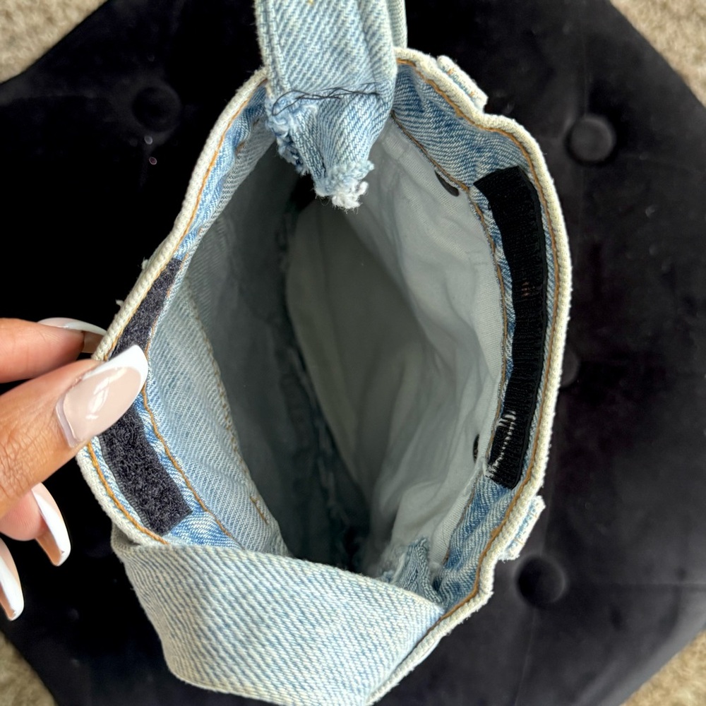 Handmade Upcylcled Denim Jeans Las Vegas Purse - Picture 4 of 10